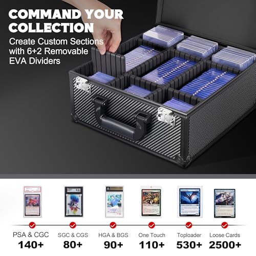 Kabinka Graded Card Storage Box, Aluminum Trading Card Box, PSA Slab Case