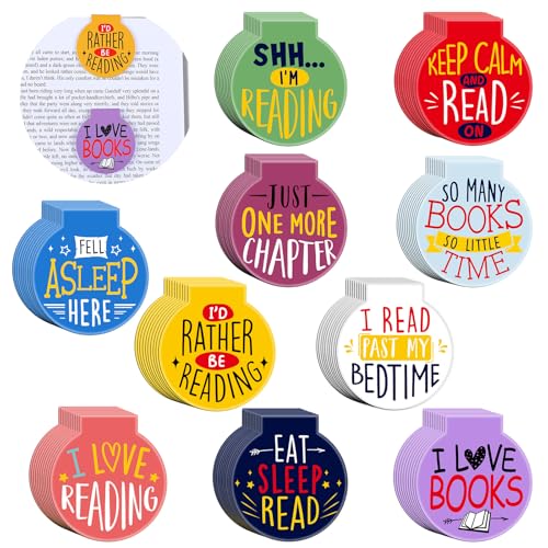 AmazingSpark 50 Pcs Magnetic Bookmarks for Reading, Colorful - style: Colorful