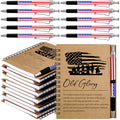 Resurhang 24 Pcs Army Veterans Day Gifts Bulk American Flag Notebook Pens - style: Army Style