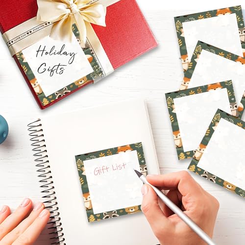 Sticky Notes 3x3 Inches, Cute Self-Stick Note Pads, Funny Memo Pads, Easy to Post Sticky Notes for Office, Home & Notebook Cute Fox Raccoon - color: Cute Fox Raccoon