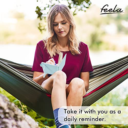feela 6 Pack Pocket Small Notebooks Bulk, Mini Cute Memo Notepads Hardcover College Ruled Lined Journals with Pen Holder for Women Girls Office School, with 6 Black Pens, 3.5”x 5.5”, A6, Mild Colors - color: 6 Mild Colors