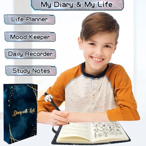 Game Diary with Lock for Boys Ages 8-12, Video Game Journal for Kids Teens