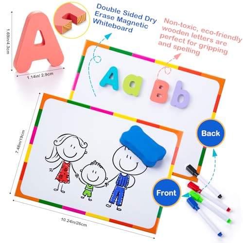Sundaymot Magnetic Alphabet Letters Kit 310 Pcs Upper Lower Case Toy Set