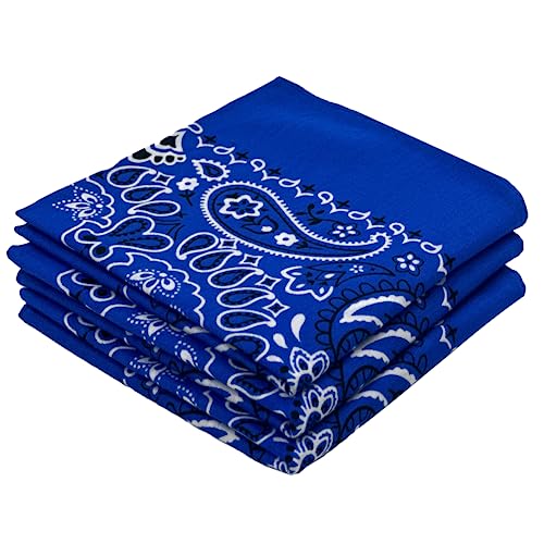 Every-ville Cotton Bandana Handkerchief for Men & Women, 3 Pack - color: Royal Blue