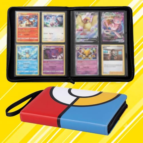 Card Binder, 4 Pocket 240 Card for Collectible Trading Card Albums - color: 240-BLUE-1