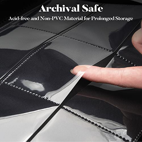 Premium Zip Card Binder, Fabmaker 9 Pocket Trading Card Binder PU Cover - color: Royal Blue, size: 9 Pocket - 13.9" x 10.5"