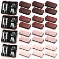 Coume 24 Sets Mini Manicure Kit for Women Men Nail Clippers, Brown Series - color: Brown Series