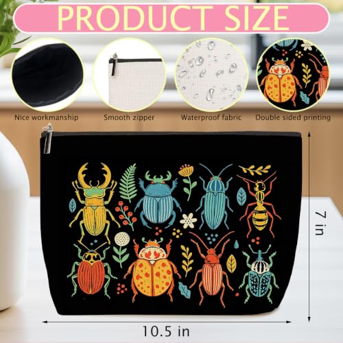 ZHAMEN Insect Makeup Bag for women Travel Organizer Pouch Cosmetic Bags 03 - color: Multicolor 1612