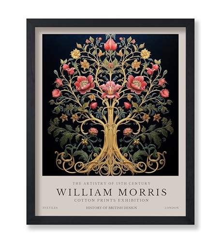 Poster Master William Morris - Tree of Life Print - Flower & Tree Illustration - Botanical & Great Office or Bedroom Decor - 11x14 UNFRAMED Wall Decor - color: Style-03, size: 11"L x 14"W