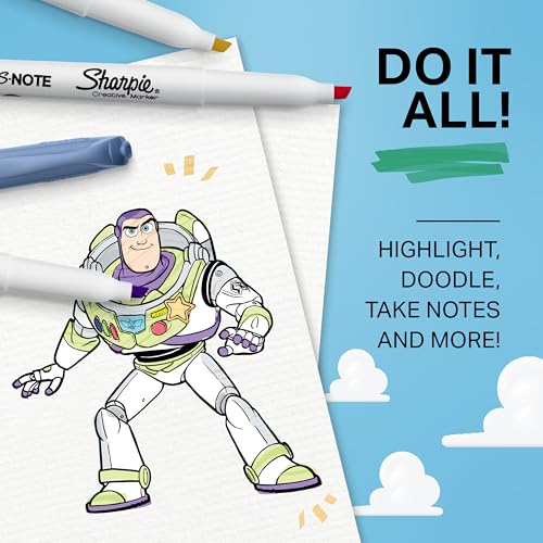 Sharpie S-Note Creative Highlighters, Toy Story 5 Packaging, Chisel Tip, Assorted, 24 Count - size: 24 Count - Toy Story