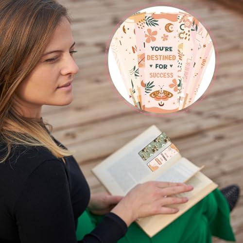 Wxiben 30 Pcs Motivational Magnetic Bookmark Boho Book Mark Page Clip - style: Boho Motivational