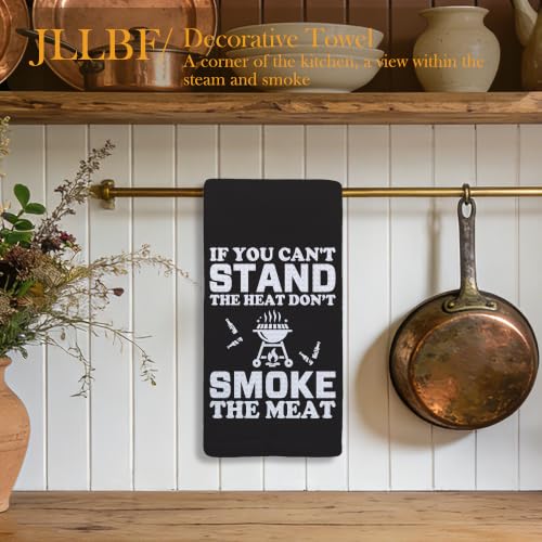 Funny BBQ Grilling Kitchen Hand Towels 16x24 Inch, Father's Day Grilling Gifts for Men Dad, Cooking Grill Lovers Gifts Decorative Hand Towels for Kitchen - color: The Meat