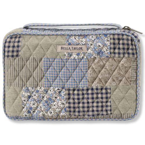 Bella Taylor Small Bible Cover, Quilted Bible Case, Khaki Patchwork - color: Khaki Patchwork, size: Small