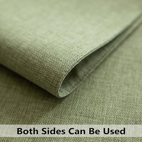 Demetex Green Placemats Set of 6 Washable Place Mats Heat Resistant Table Mats Sage Placemat for Kitchen Dining Plate Tables, Green - color: Grass Green, size: Placemats set of 6