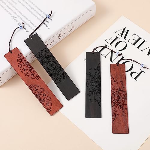 4 pcs Book Marks Set, Boho Book Markers, Bookmarks for Men Women Book Lovers Bookworm (Mandala Set) - style: Mandala Set