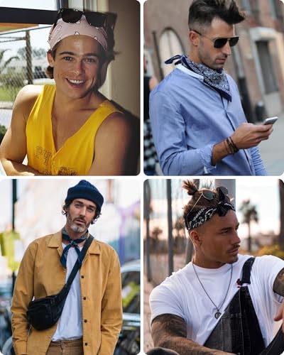 Bycc Bynn Large Soft Cotton Bandanas Pack for Men & Women 22 x 22 inches - color: 3