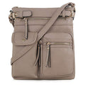 SG SUGU Katie Lightweight Medium Crossbody Bag Shoulder Bag with Multi Pocket for Women - color: Stone