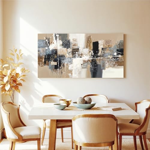 Tsomzxng Black Abstract Canvas Wall Art Decor For Living Room 20×40 Inch - color: LAI-12F, size: 40"L x 20"W