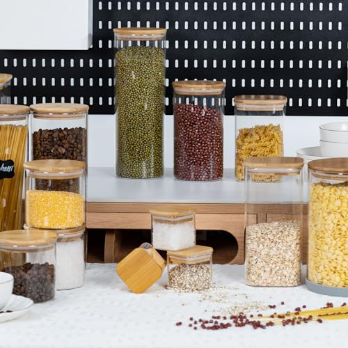 D2scrma 4oz/120ml Square Glass Spice Storage Containers with Lids 12-Pack - size: 4oz*12