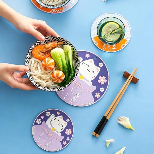 Cat Trivets for Hot Dishes Hot Pads Plate Mat Pot Holders for Kitchen Decor - size: Cat Trivets 2pcs
