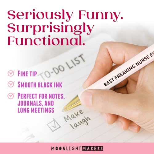 Moonlight Makers Funny Pens for Nurses, Set of 5, Just for Nurses, Sayings - color: Nurse Pens