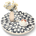 Reallnaive Mother of Pearl Lazy Susan, Round, Floral - color: Floral, style: Round