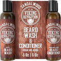 Viking Revolution Beard Wash & Conditioner Set - Sandalwood - 5 oz - size: 5 Fl Oz (Pack of 2)