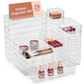 SMARTAKE 29 PCS Drawer Organizer, 4-Size Desk Bathroom Drawer Organizer - size: X Large