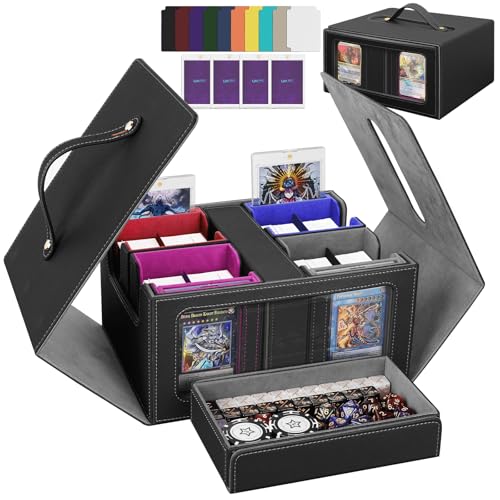 MTG Commander Deck Box with 4 Modular Removable Deck Case & Dice Tray - color: Multicolored, size: 5-IN-1 Standard