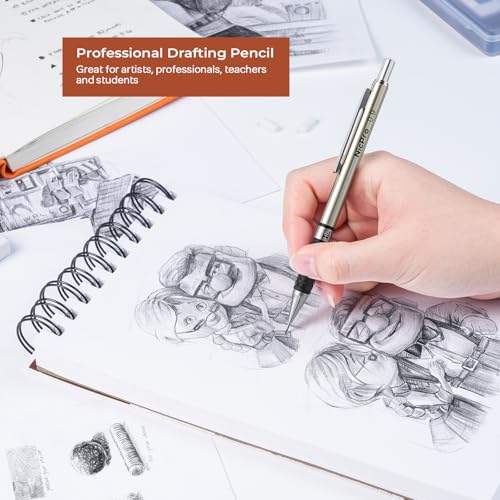 Nicpro 0.9 mm Art Mechanical Pencils Set in Case, 6 PCS - style: 6 Pack (0.9mm)