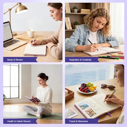 Comix Pretty Lined Journal for Women, 192 Pages, 100GSM Paper, 5.5" x 8.3" - color: Lavender