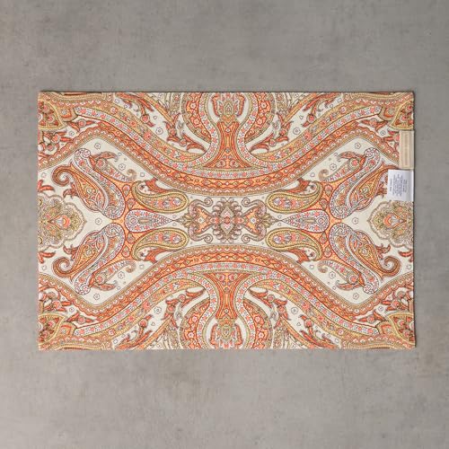 Maison d' Hermine Placemats Set of 4 Reusable 100% Cotton (13"x19") - color: 033 - Kashmir Paisley, size: 13" X 19" (Pack of 4)