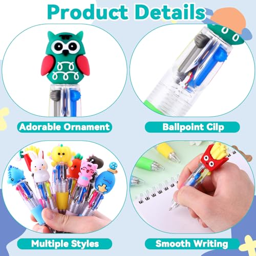28PCS Fun Pens Cute Multicolor Pens 4-in-1 for Party Favors Gifts Kids - style: Cute-28pcs