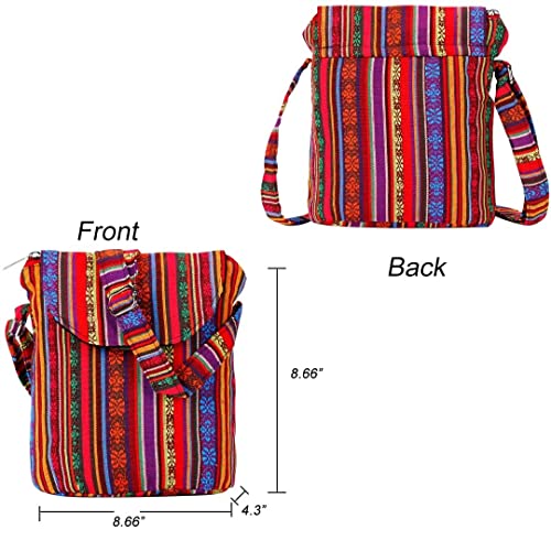 Satchel Saddle Pocket Swing pack Bag Collection Messenger Shoulder Bag Travel Purse Wallet - color: Multiple Color I