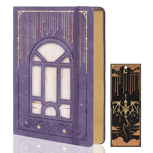 TIEFOSSI A5 Lined Journal for Women & Men, 100 GSM Thick Paper - color: Purple, size: Lined