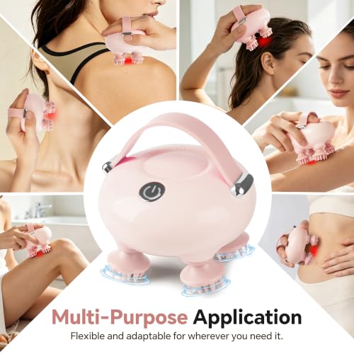 Electric Scalp Massager, Head Massager for Neck Body Stress Relax - color: Soft Pink