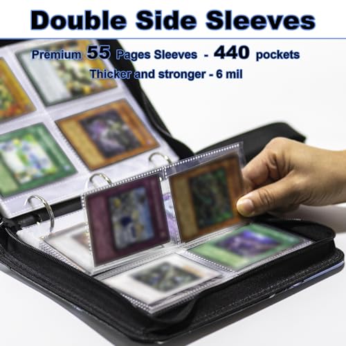 Kpop Photocard Binder Holder 440 Pockets Album A5 3 Ring Binder Pages - color: A-Classic-440 Pockets