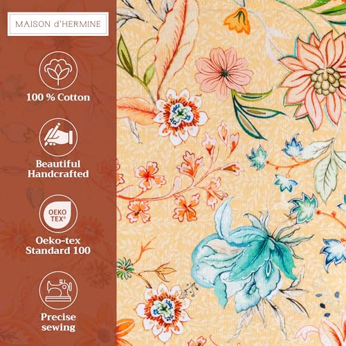 Maison d' Hermine Placemats Set of 4 Reusable 100% Cotton (13"x19") - color: 057 - Luxury Loft - Peach, size: 13" X 19" (Pack of 4)