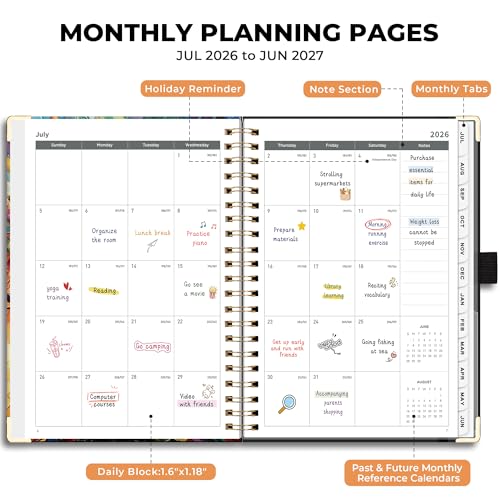 AHGXG Academic Planner 2026-2027, 8.5" x 11", July 2026 - June 2027 - size: 8.5" x 11"