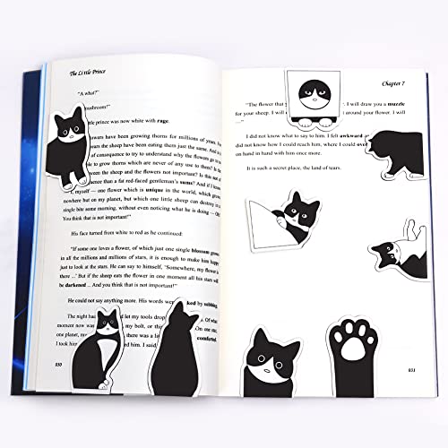 12 Pack Magnetic Bookmark, Book Marker Clip for Teachers, Students, Book Lovers, Printing on 2 Side - color: Style K