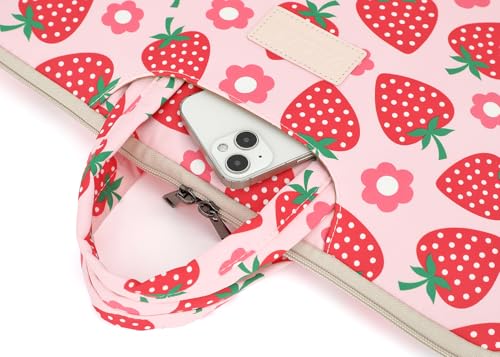 DACHEE Laptop Shoulder Bag for 15 Inch/15.6 Inch Macbook Pro - color: Strawberry(07)