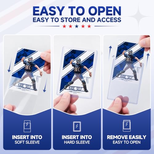 150 Card Protectors, 3"x4" Hard Toploaders & Soft Sleeves for Sports Cards