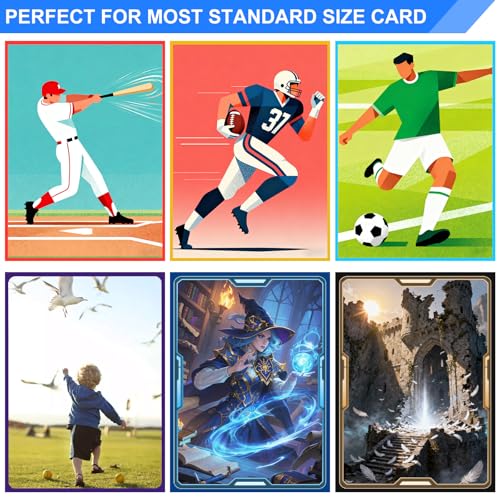 Trading Card Sleeves Perfect Fit TCG Matte Sleeves, Soft Sports Card Protector for Photocard Easy to Shuffle and Stack While Playing Card Game, Standard TCG Card Sleeves Purple - color: Purple, size: 300ct standard