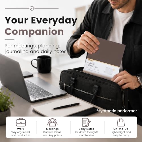 CAGIE College Ruled Journal for Men & Women, Softcover A5 Leather Notebook - color: Taupe, size: 1 Pack
