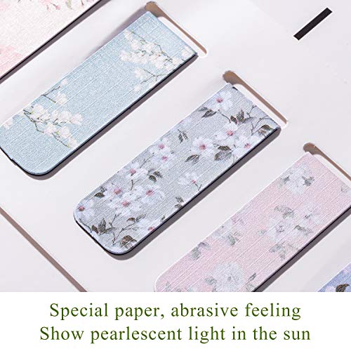 Chinco 10 Pieces Magnetic Bookmarks for Women Magnets Page Markers Clip Assorted Book Markers Set for Teachers Reading Gifts(Floral) - style: Floral