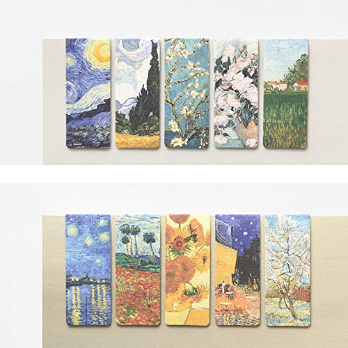 Monolike Magnetic Bookmarks Vincent Van Gogh ver.1 + ver.2, 10 Pieces - color: Van Gogh Ver.1 + Ver.2