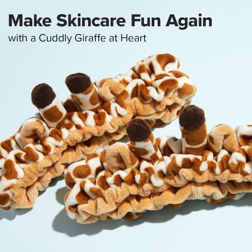 I DEW CARE Giraffe Face Wash Headband, Animal Head Band, Soft & Fuzzy - color: 06 Giraffe Headband