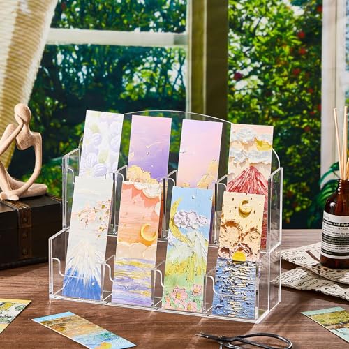 Yuntau 8 Pockets Acrylic Bookmark Display Stand, Integrated 2.2" Holder - size: 8 Pockets