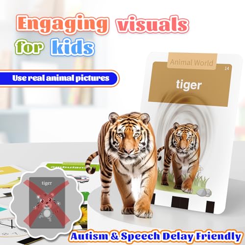 HOMESTEC Toddler Talking Flash Cards with 216 Double Sided Cards - color: Blue, style: english