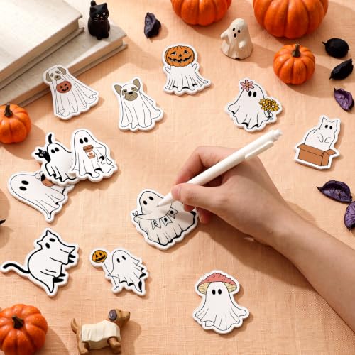 Yinder 24 Pads Halloween Ghost Boo Sticky Notes Kawaii Memo Office School - color: Multicolor, size: Ghost Animal